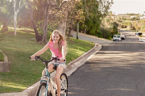 Young Girl On Bike