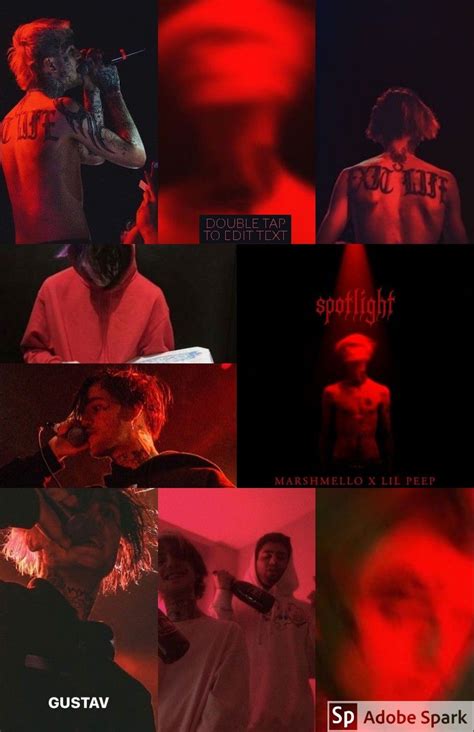Iphone wallpaper wallpaper photo wall collage cute wallpapers love tattoos edgy wallpaper lil peep tattoos black wallpaper wall collage. Lil peep red aesthetic wallpaper in 2020 | Red aesthetic ...
