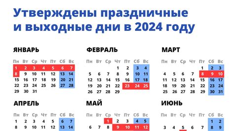 Кабмин утвердил календарь выходных и праздников в 2024 году ТИА