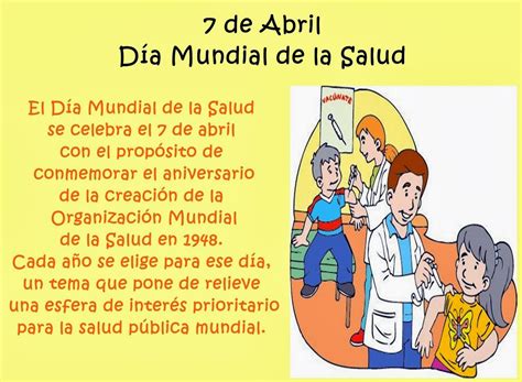 .mundial de la salud (dms), que se celebra cada año el 7 de abril, en esta ocasión marca el final de las celebraciones del 70° aniversario de la ambos eventos representan una gran oportunidad para reiterar su compromiso con la salud para todas las personas, enfocándose en el papel fundamental. 2014 - ¡Ahora en Segundo!: 7 DE ABRIL DIA MUNDIAL DE LA SALUD