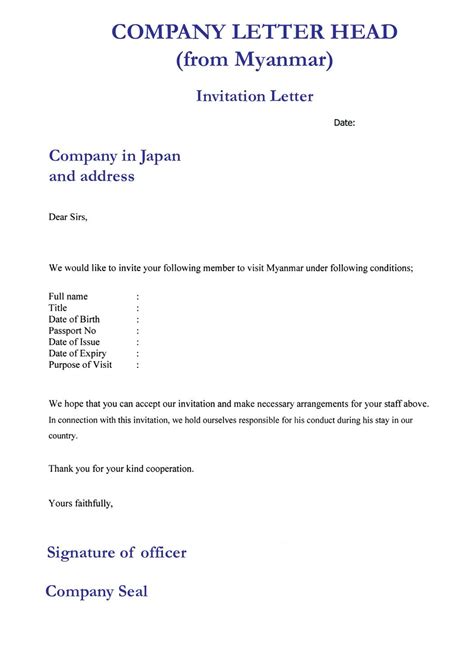 Sample Cover Letter Japan Visa Cover Letter Style
