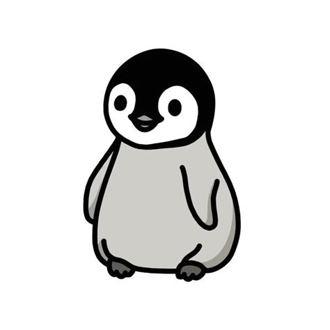 Cute Baby Penguin Cute Little Drawings Cute Animal Drawings Line Art