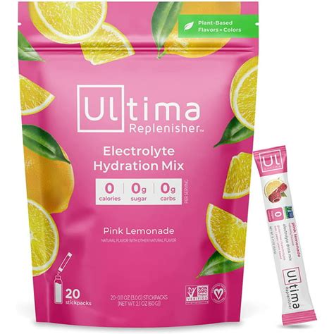 Ultima Replenisher Electrolyte Hydration Powder Pink Lemonade 20