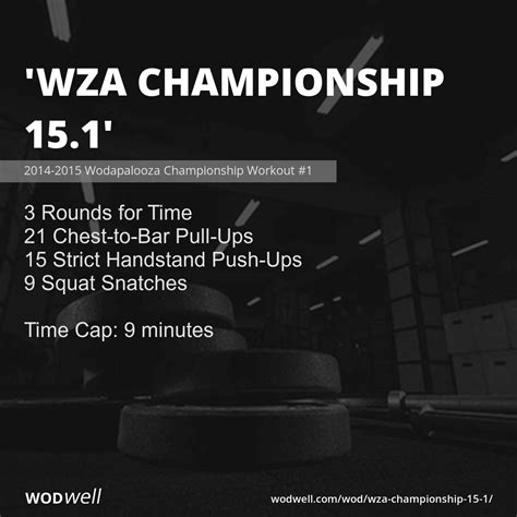 Wza Championship 151 Workout 2014 2015 Wodapalooza Championship