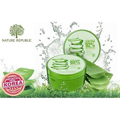 Nature republic soothing and moisture aloe vera 92% soothing gel (300ml). Nature Republic Soothing & Moisture Soothing Gel Aloe Vera ...