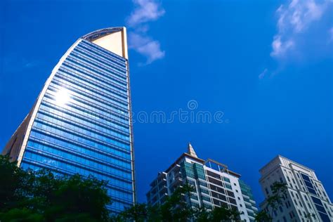 The Building Is Modern With Blue Sky Stock Image Image Of Concept
