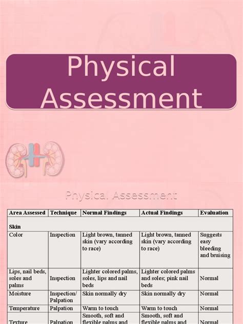 Physical Assessment Pdf Neck Nail Anatomy