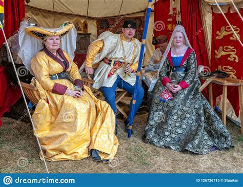 Medieval Lord And Ladies Tewkesbury Medieval Festival England