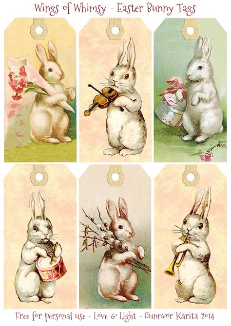 I have the perfect bunny template for you. Vintage Easter Bunny Tags - free printables - Wings of Whimsy