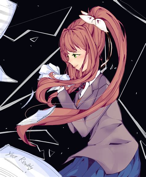 Ddlc Monika By Limeeeelemon On Deviantart