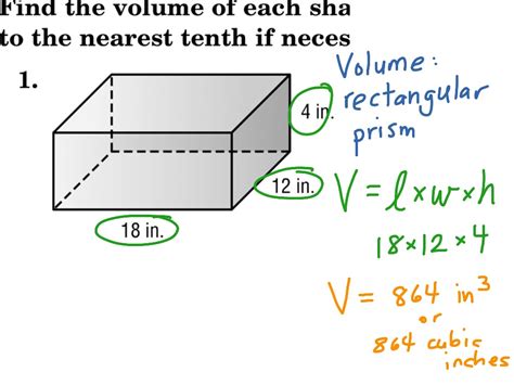 Volume Rectangular Prism Math Geometry Showme