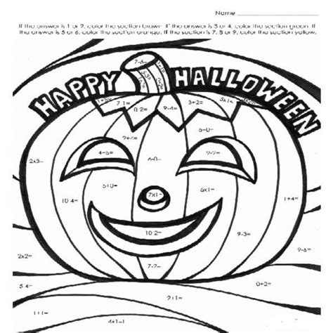 As you know, i like to color so my mom asked her designer to make some free. Halloween Coloring Pages With Math - Imgimg with Halloween ...