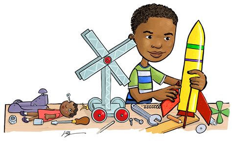 Illustrating Lonnie Johnson's story, Whoosh! - Don Tate