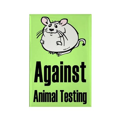 Against Animal Testing Rectangle Magnet By Doghause