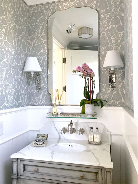 Gorgeous New Gray And White Powder Room Classic Casual Home Powder