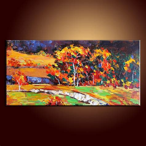 Autumn Landscape Painting Original Painting Abstract Art