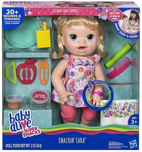Baby Alive Snackin Sara Doll One Size Pink 630509806829 Ebay