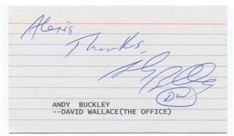 Andy Buckley Signed 3x5 Index Card Autographed The Office David Wallace