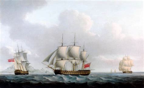 An English 3rd Rate Ship Of The Line In Three Positions By Anderson
