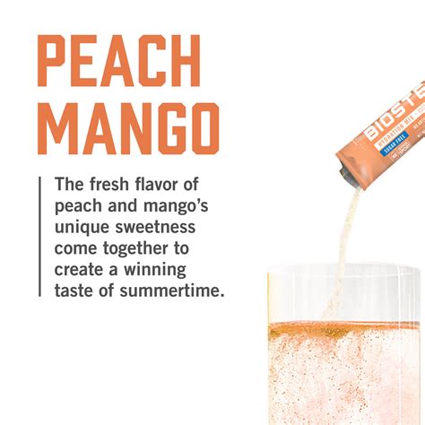 Hydration Mix Peach Mango 12 Servings Biosteel Us