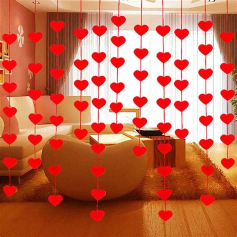 27m Love Heart Curtain Romantic Wedding Decoration Diy Non Woven