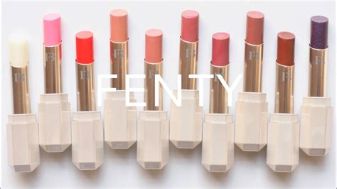 Fenty Beauty Slip Shine Sheer Shiny Lipsticks Review And Swatches