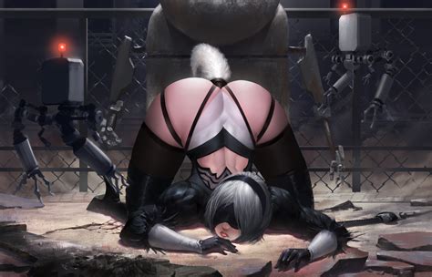 Yorha No 2 Type B And Pod Nier And 1 More Drawn By