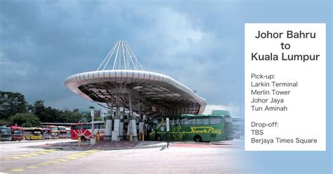 Kuala lumpur international airport (93.9 miles / 151.1 kilometers). Bus from Johor Bahru to Kuala Lumpur