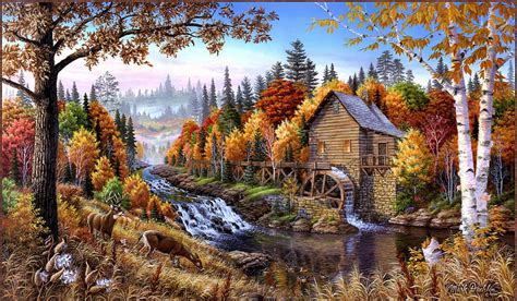 Watermill Toamna Autumn Mark Daehlin Hd Wallpaper Peakpx