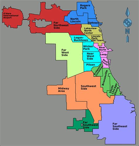 Chicago District Map Zip Code Map