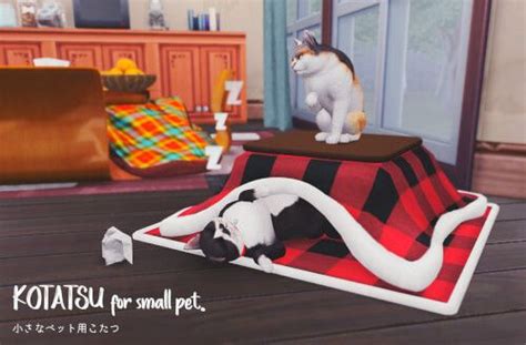 Pet Kotatsu Table As Beds For The Sims 4 By Imadako Spring4sims