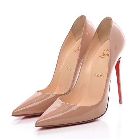 Christian Louboutin Patent So Kate 120 Pumps 395 Nude 556040