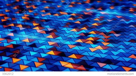 Blinking Blue Orange Triangles Loopable Background Stock Animation