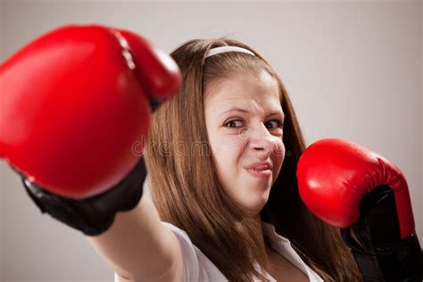 Punch Boxing Women Stock Image Image Of Real Punch 30705319