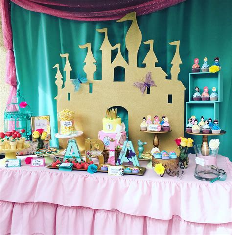 See more party ideas at catchmyparty.com. Disney princess inspired dessert table | Princess birthday ...