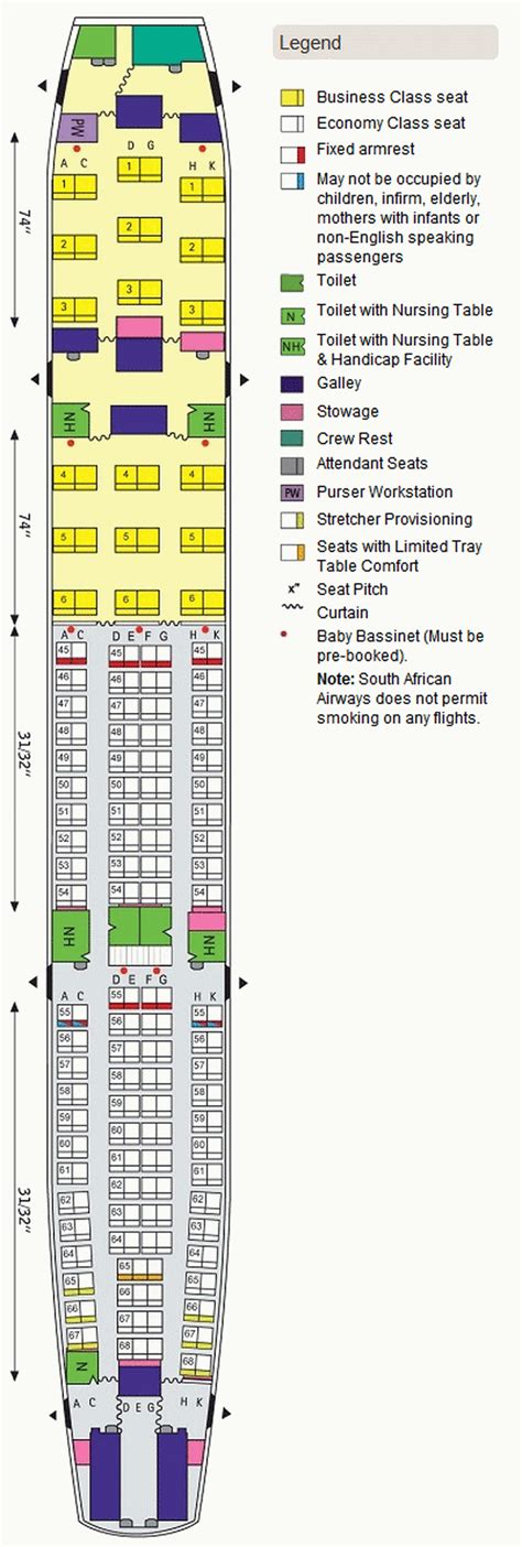 South African Airways Airlines Aircraft Seatmaps Airline Seating Maps