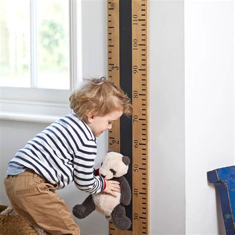 Personalised Chalkboard Wooden Ruler Height Chart By Lovestruck