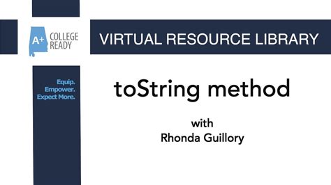 ToString Method YouTube