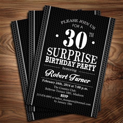 Surprise Adult Birthday Party Invitation Digital Printable