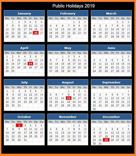 Public Holidays Wa 2020 To 2021 South Africa