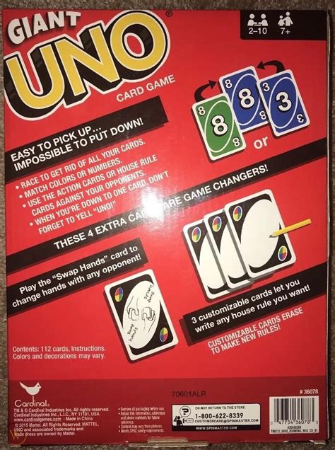 With cards three times the size of classic uno, everything in giant uno becomes bigger and more exciting. Giant Uno Cards - Novelty Jumbo Uno Card Game Family Fun Game | #1904821805