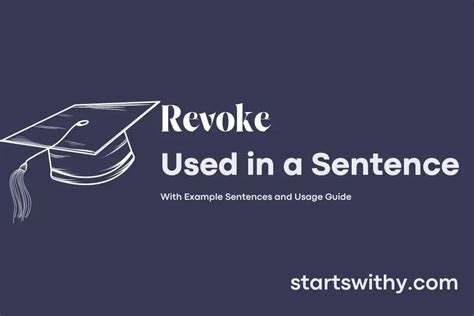 Revoke In A Sentence Examples 21 Ways To Use Revoke