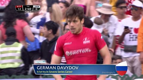 Try German Davydov Russia V Samoa Hsbc World Rugby Sevens Series