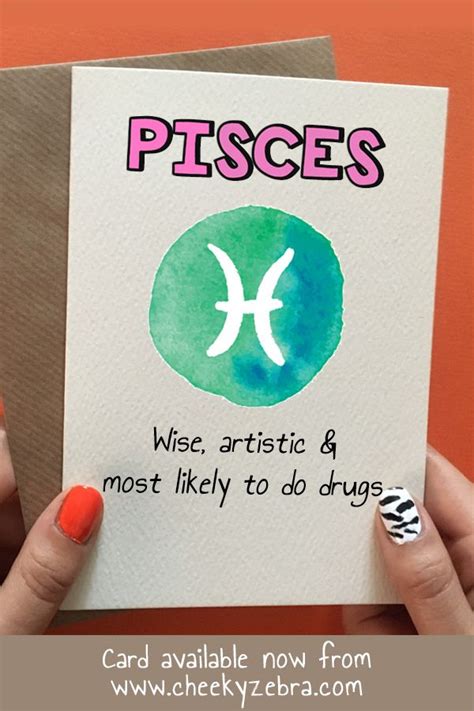 Pisces Pisces Birthday Funny Birthday Cards Horoscope Cards