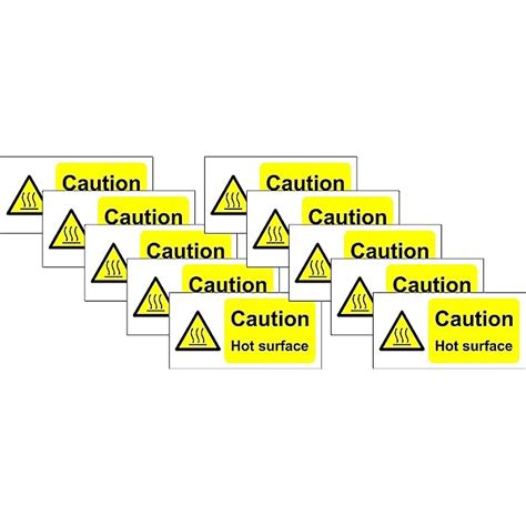 Buy Caution Hot Surface Safety Sign Self Adhesive Sticker 100mm X