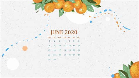 June 2020 Desktop Background Calendar Calendar Wallpaper Desktop