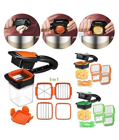 Vegetable Dicer Chopper 5 In 1 Multi Function Slicer With Container