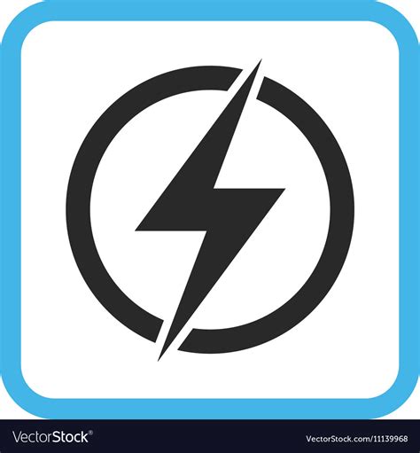 Electricity Icon In A Frame Royalty Free Vector Image