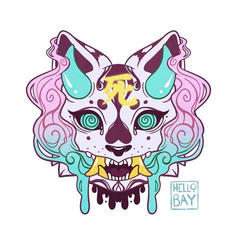 Kitty Oni Masks 🐱👹 Not Sure Yet What I Will Do With The Design But
