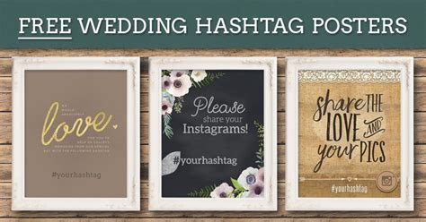 Free Wedding Hashtag Posters | eWedding